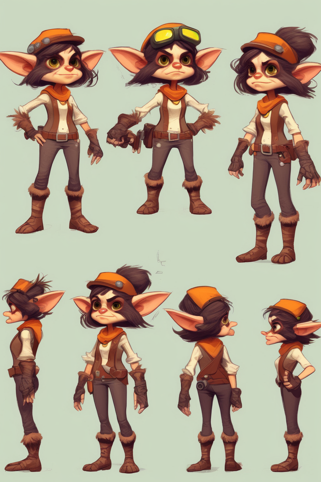 00327-2651506493-_lora_Character Design_1_Character Design - A character design sheet for a cute gremlin engineer girl daul wielding pistols for.png